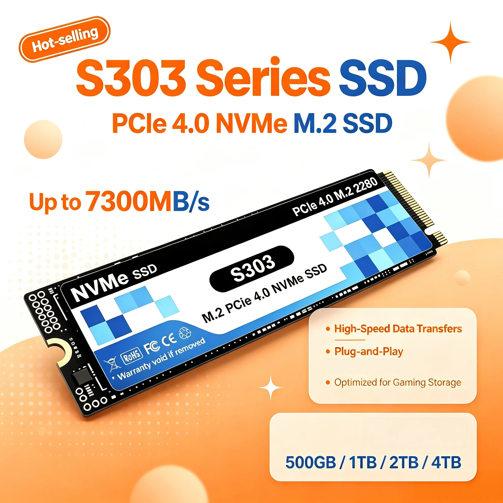 M.2 Nvme 4Tb Pcie 4.0 Ssd - قرص تخزين صلب NVMe M.2 SSD