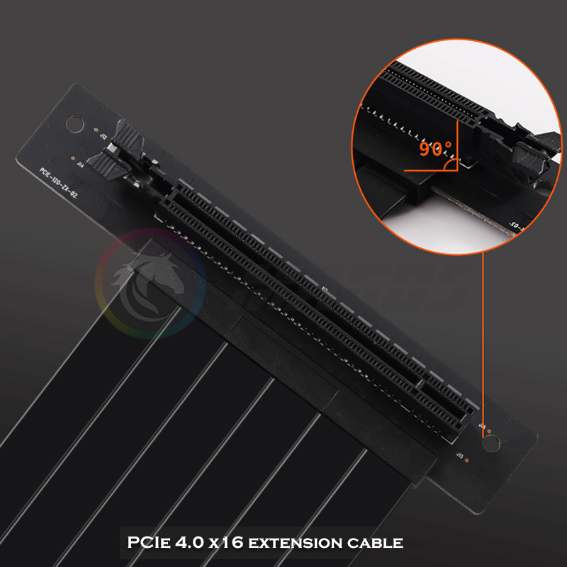 PCIE 4.0 X16 Riser Cable Video - مراجعة Pcie 4.0 X16 Riser Cable 90 Degree وسعره