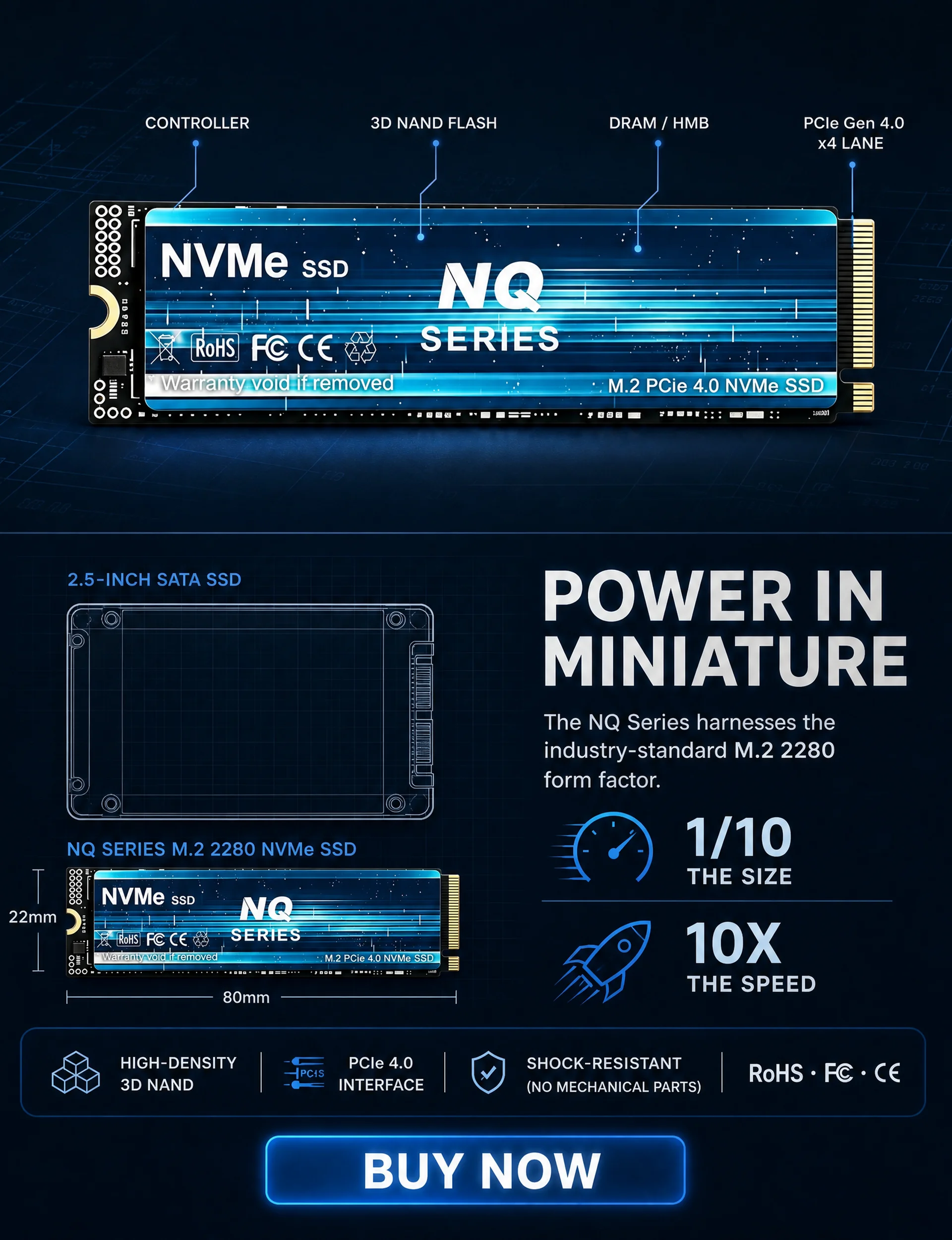 قرص تخزين SSD من سلسلة NQ بسرع - مراجعة M.2 Nvme 4Tb Pcie 4.0 Ssd وسعره